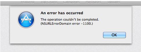 NSURLErrorDomain error -1100